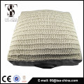 Plain color 100% cotton knitted decorative floor cushion pillow